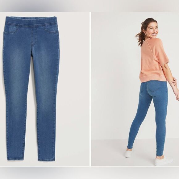 Old Navy Super Skinny Mid-Rise Pull On Jegging Jeans pants women’s size 2 NWT - Picture 1 of 4